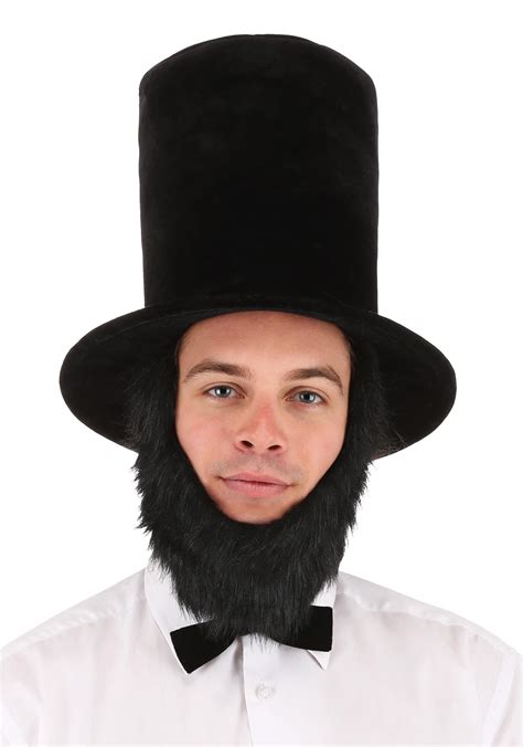 Abe Lincoln Hat And Beard Costume Accessory Kit For Adults And Kids