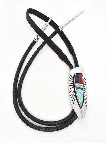 Multi Stone Bolo Tie By Wes Willie Navajo Jewelry Native American