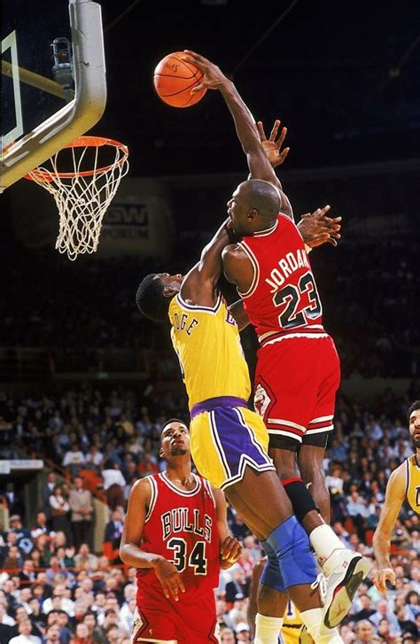 Michael Jordan Dunking On Magic Johnson