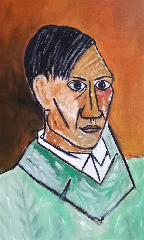 Pablo Picasso Self Portrait Painting By Besnik Jakuposki Artmajeur
