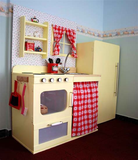 The little kitchen play kitchen, carefully constructed using real wood and metal bowl that pretends to be a sink; 20 Play Kitchens to Make Chef Pretend Play More Fun and ...