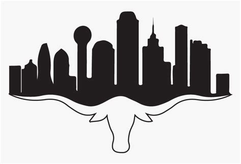 Dallas Tx Skyline Silhouette Hd Png Download Transparent Png Image
