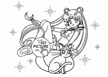 Sailor Moon Coloring Pages Printable Cartoon Drawing