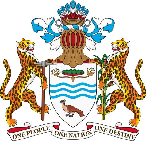 Coat Of Arms Of Guyana Wikipedia Coat Of Arms Guyana Flag Guyana