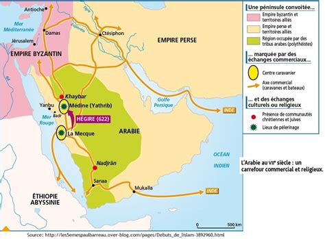Où se trouve la mecque (makkah / arabie saoudite) sur la carte. Histoire Partie I: Les débuts de l'Islam - Cartable de M ...