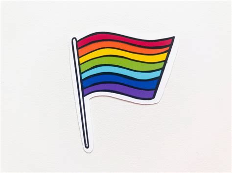 Gay Pride Rainbow Flag Vinyl Sticker Lgbtq Pride Month Queer Etsy
