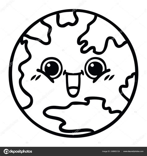 Drawings Drawing Of Planet Line Drawing Cartoon Planet