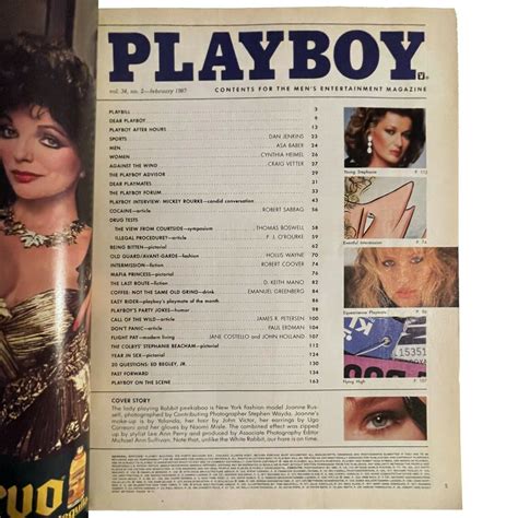 Playboy Magazine February Stephanie Beacham With Centerfold On