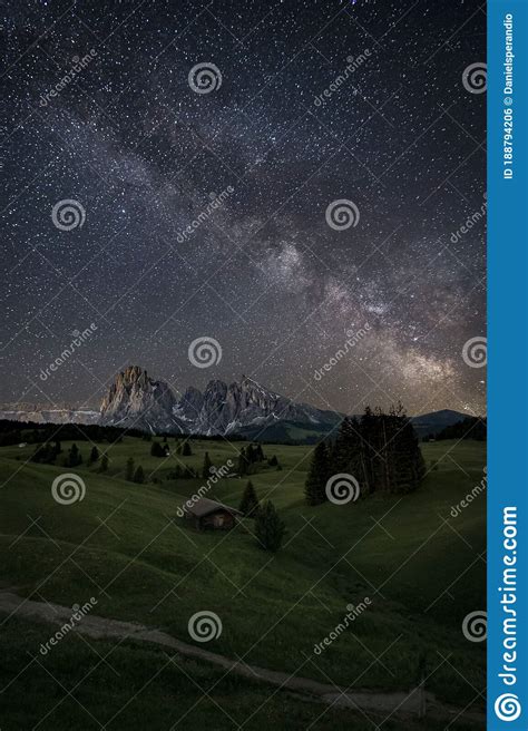 Milky Way Above Dolomites Stock Photo Image Of Milky 188794206