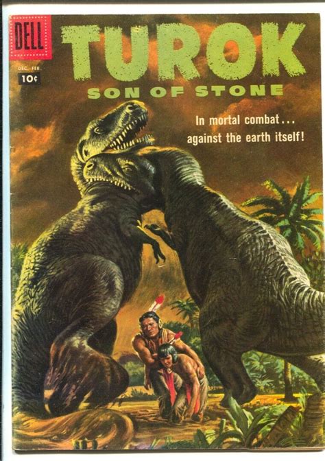 Turok Son Of Stone 10 1958 Dell Pre Histoic Indian Adventures Dinosaur