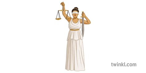 Lady Justice History Greek Themis Goddess Secondary Illustration Twinkl
