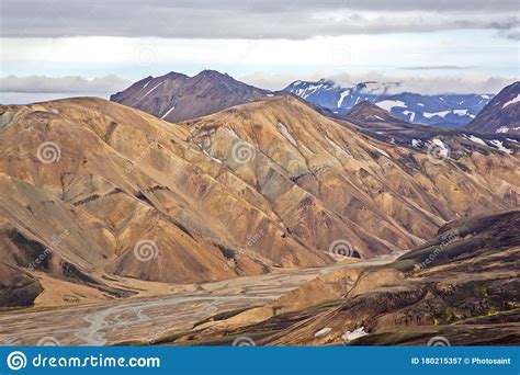 Colored Mountains Of The Volcanic Landscape Of Landmannalaugar Iceland