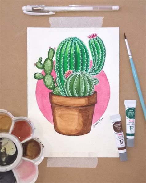 Creative Drawing | Plant drawing, Drawing cactus, Creative drawing