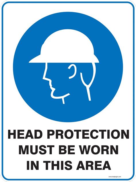 Mandatory Sign Head Protection Must Be Worn In This Area Property Signs