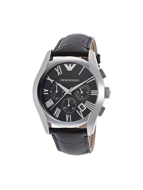 Oh, and don't sweat it if you need a few pronunciation lessons before purchasing, we've got you covered. Emporio Armani 42mm Steel Black Leather Chronograph Men's ...