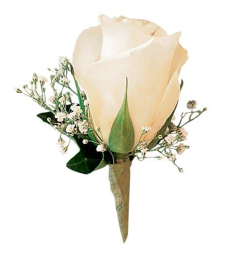 White Roses Boutonniere Prom Toronto Bulk Flowers