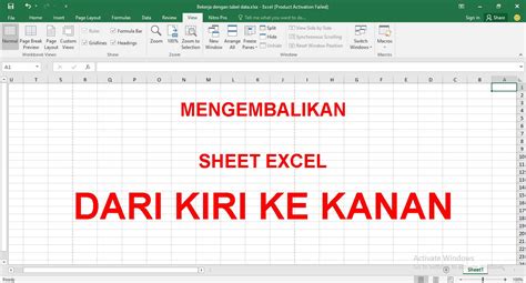 Cara Merubah Arah Kolom Dan Baris Kiri Ke Kanan Di Microsoft Excel