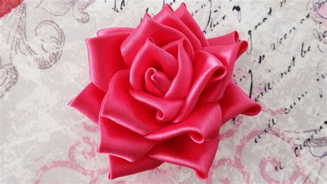 Diy Satin Ribbon Rose Satin Ribbon Flower Tutorialhow Tokanzashi My