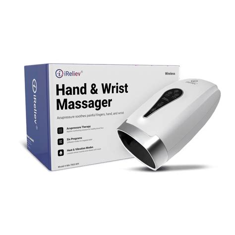 Ireliev Hand Massager With Heat Cordless Hand Massager Machine With 6 Levels Of Massage And