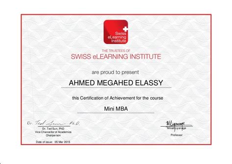 Mini Mba Certificate