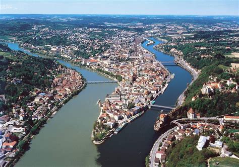 Passau Rivers City Centre Of Passau Rivers Inn Danube Ilz 22 08 2014