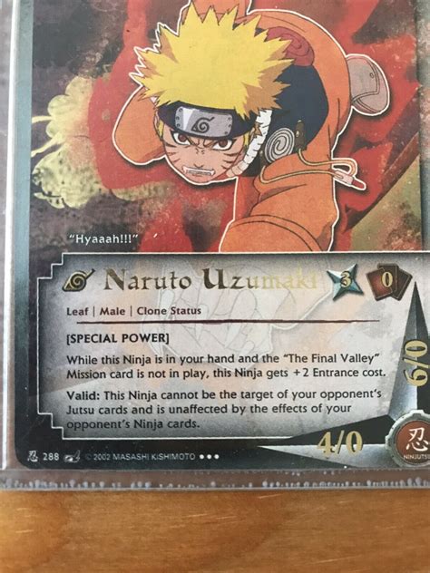Mavin Naruto Ccg Naruto Uzumaki Special Power Card 288 2002