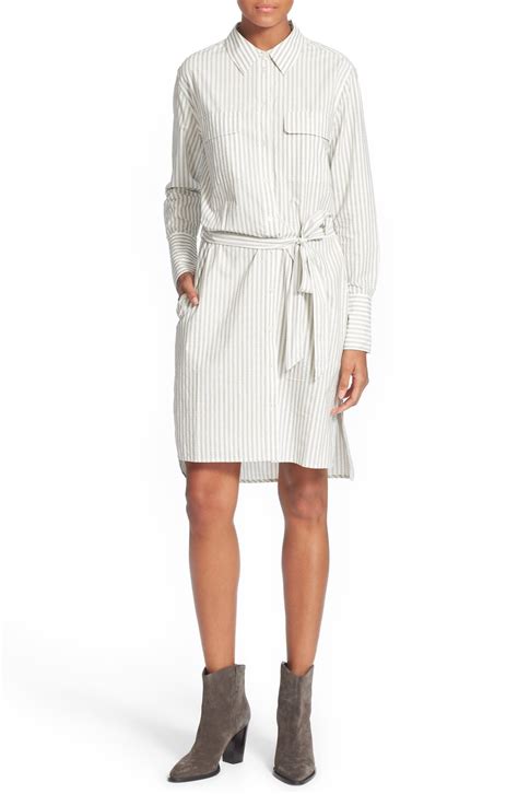 Equipment Delany Stripe Belted Shirtdress Nordstrom Exclusive
