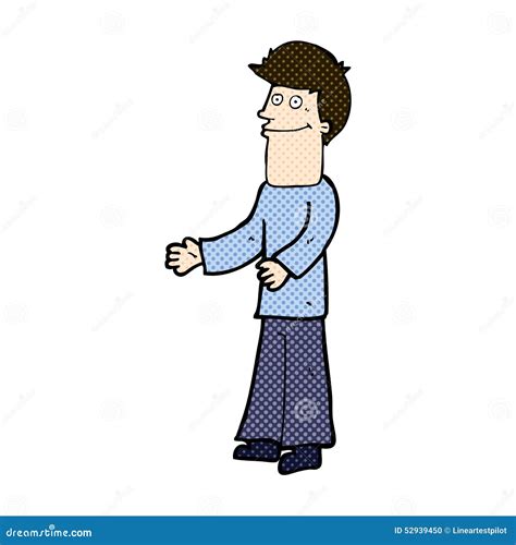 Comic Cartoon Man Shrugging Shoulders Stock Illustration Illustration