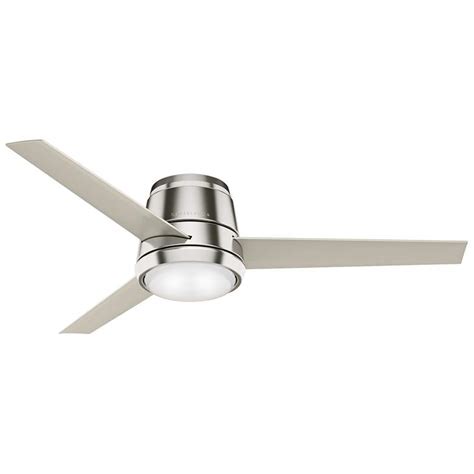 Though there is a down side of flush mounting and hugger ceiling fans, due to the small amount of space between the ceiling fan blades and ceiling. 54" Commodus Brushed Nickel LED Hugger Ceiling Fan ...