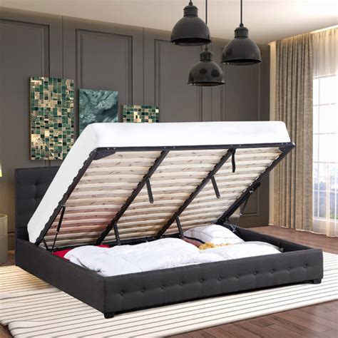 Milano Delphi Wooden Gas Lift Storage Bed Temple And Webster