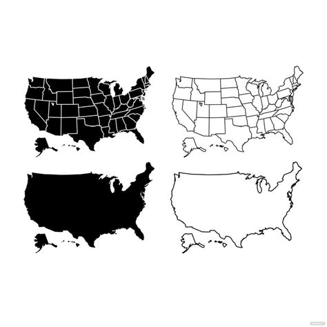 Free Usa Map Flag Vector Eps Illustrator  Png Svg