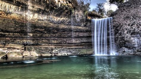 Wonderful Waterfall Over A Cliff R Waterfall Cliff R Pool Hd