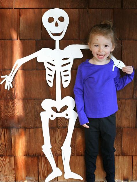 Diy Halloween Decoration Life Sized Skeleton From Fun At Home With