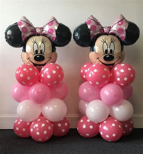 Minnie Mouse Birthday Decoration Makes 2 Balloon Columns For Etsy
