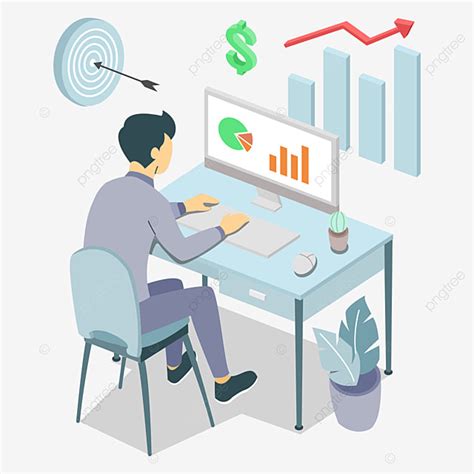 Financial Analyst Vector Hd Png Images Cool Illustration Of Businessman And Financial Analyst