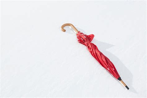 Red Umbrella On Snow Stock Photo Download Image Now Istock
