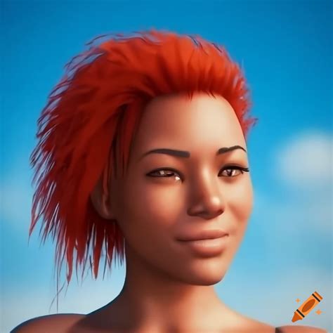3d Animation Of A Happy Young African American Woman In A Bikini