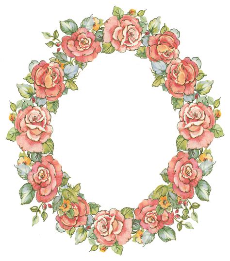 Digital Vintage Rose Frame Free Download Art Wreaths Pinterest