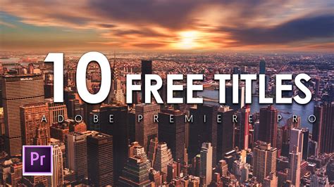 20 Free Modern Clean Titles Premiere Pro Trends Logo