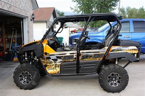 03/20/19 4:00 the engine is 820cc automatic transmission 2 axles 4 wheels. Wheel/Tire Picture Thread - Kawasaki Teryx Forum