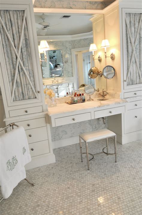 This dressing table set includes a mirrored dressing table with four drawers and a stool. Floating Vanity - Contemporary - bathroom - Tiffany ...
