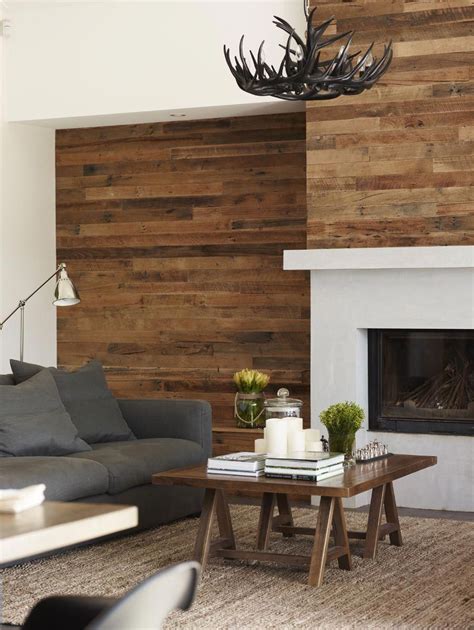 Reclaimed Timber Boards Recycled To Create A Timber Feature Wall In A