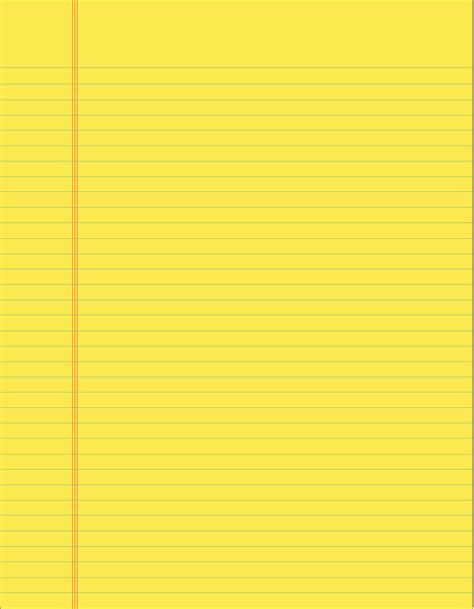 A Yellow Lined Paper With Lines On It
