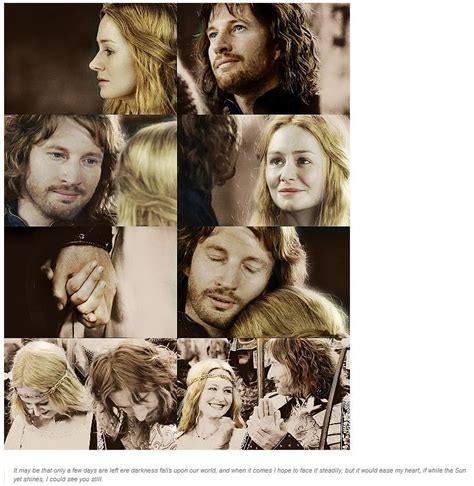 While The Sun Yet Shines Eowyn And Faramir Aragorn Legolas Gandalf