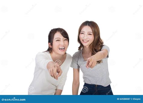 Asian Woman Laughing And Pointing Stock Image Image Of Women People