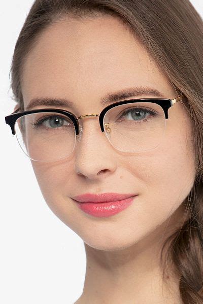 black browline eyeglasses available in variety of colors to match any outfit these stylish semi