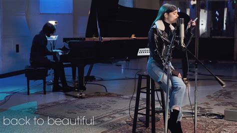 They say you're not good enough you're not brave enough you should cover up your body tell me, watch my weight gotta paint my face or else no one's gonna want me. Sofia Carson - Back to Beautiful (Live) - YouTube