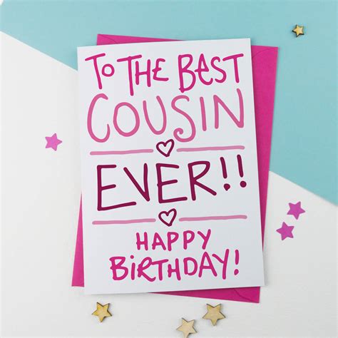 Birthday Cards For Cousin Card Design Template