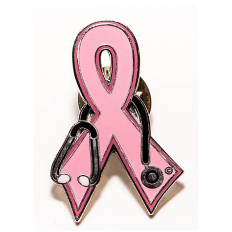 Doctor Medical Pink Ribbon Pin For Breast Cancer Awareness Wrapped In