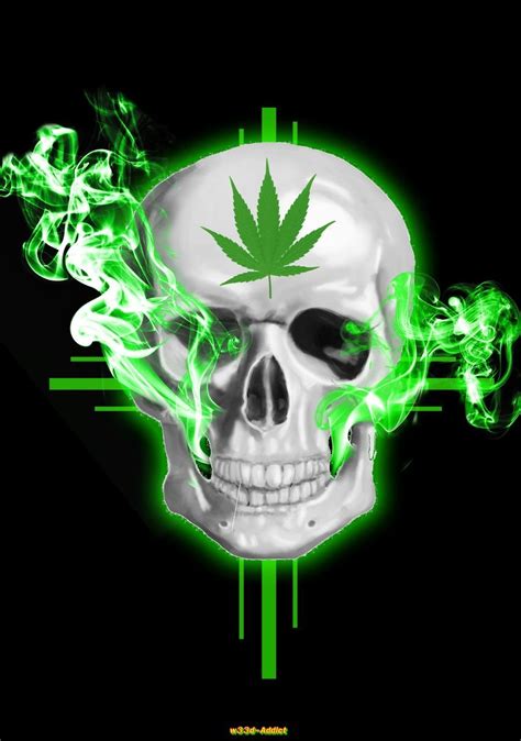 Weed Skull Wallpapers Wallpaper Cave